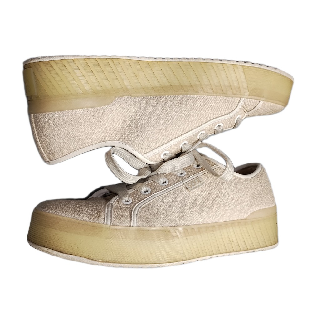 Soul Naturalizer Iliana Platform Sneakers Womens Size 9W Tan Synthetic Lace Up